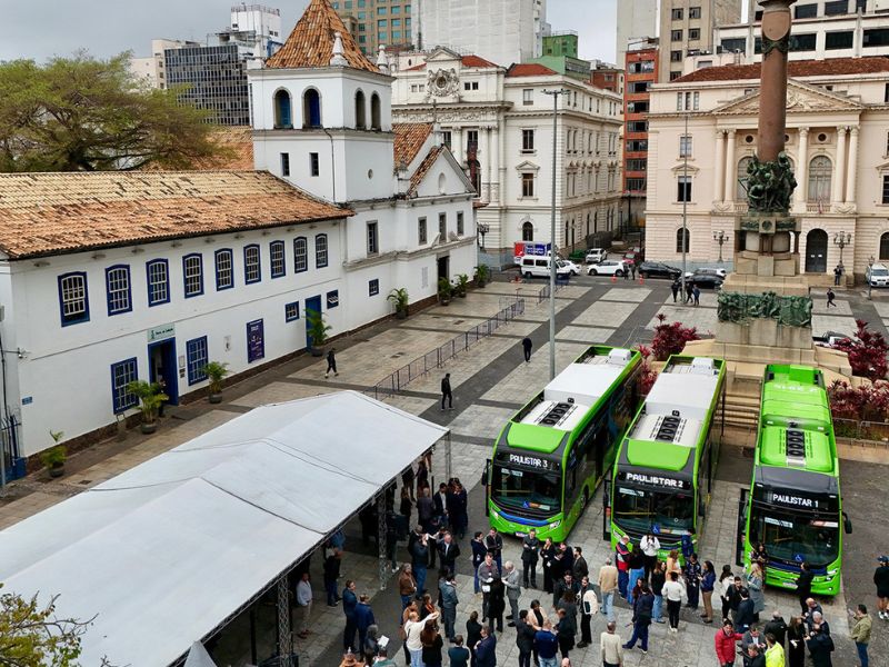 Ônibus elétrico do Paulistar em São Paulo